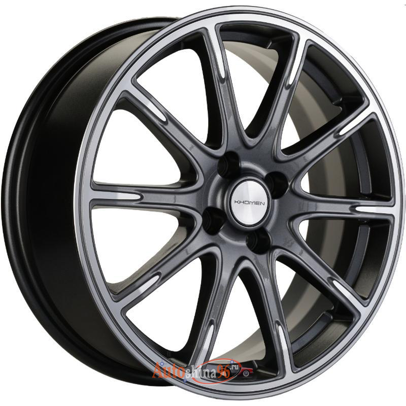 Khomen KHW 1707 6.5x17 4*100 ET44 DIA54.1 Gray-FP Литой. Gray-FP