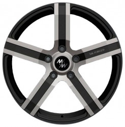 MK Forged Wheels IX 9.5x22/5x130 D71.6 ET55 Polished Black Lip