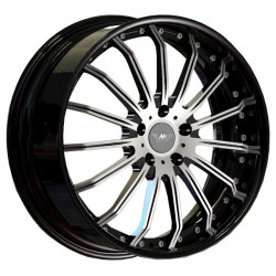 MK Forged Wheels XL 9.5x22/5x130 D71.6 ET55 Polished Black Lip