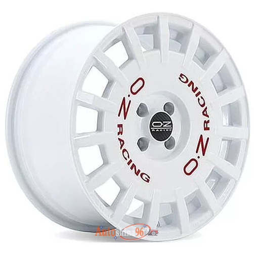 OZ Rally Racing 8x17 5*100 ET48 DIA68 Race White + Red Lettering Литой. Race White + Red Lettering