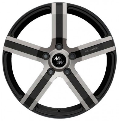 MK Forged Wheels IX 9.5x22/5x130 D71.6 ET40 Polished Black Lip