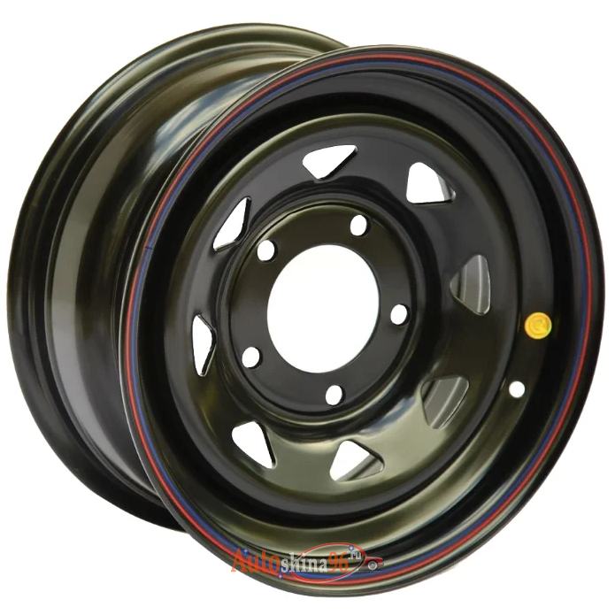 Off Road Wheels Nissan/Toyota 8x15 6*139.7 ET-19 DIA110.1 Black Штампованный. Black