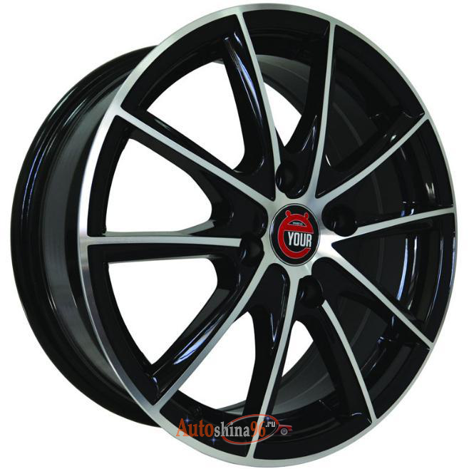 Your Wheels E16 5.5x14 5*100 ET37 DIA57.1 BKF Литой. BKF